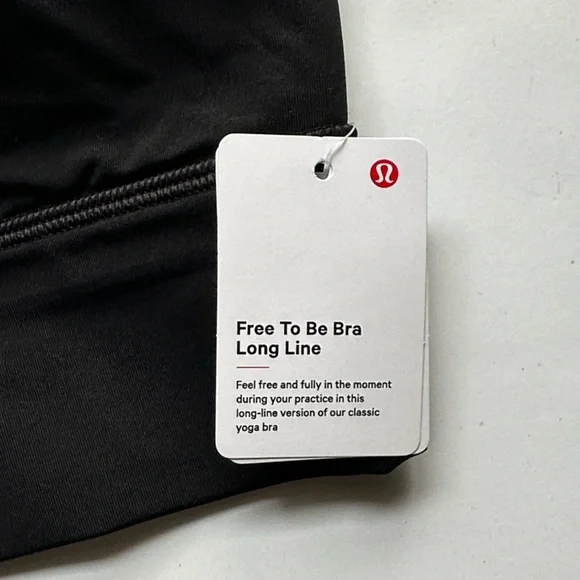 NWT! lululemon athletica Free to Be Black Long Line Sports Bra - Picture 4 of 13
